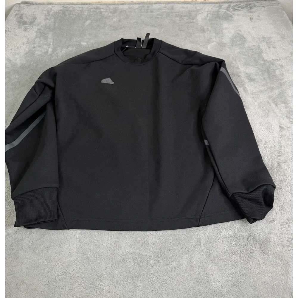 Adidas Men's Gameday Premium Sweatshirt Size Medium Black